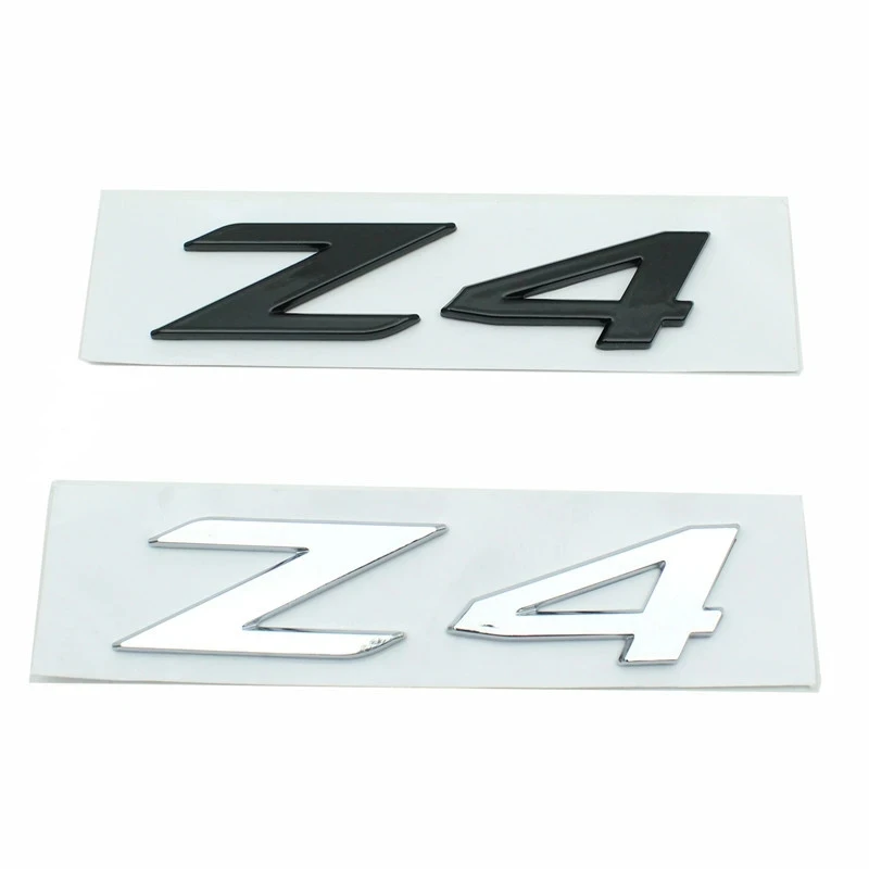 3D Abs Chrome Black Z4 Logo Lettere Car Rear Trunk Emblem Badge Decalcomania Per Bmw Z4 E85 E89 Z4 Sticker Accessori