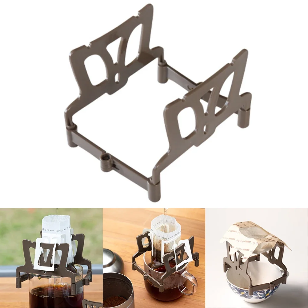 Tea Filters Dripper Baskets Portable Disposable Ears Drip Bags Holder Reusable Coffee Filter Bag Support Rack for Easy Pour Over