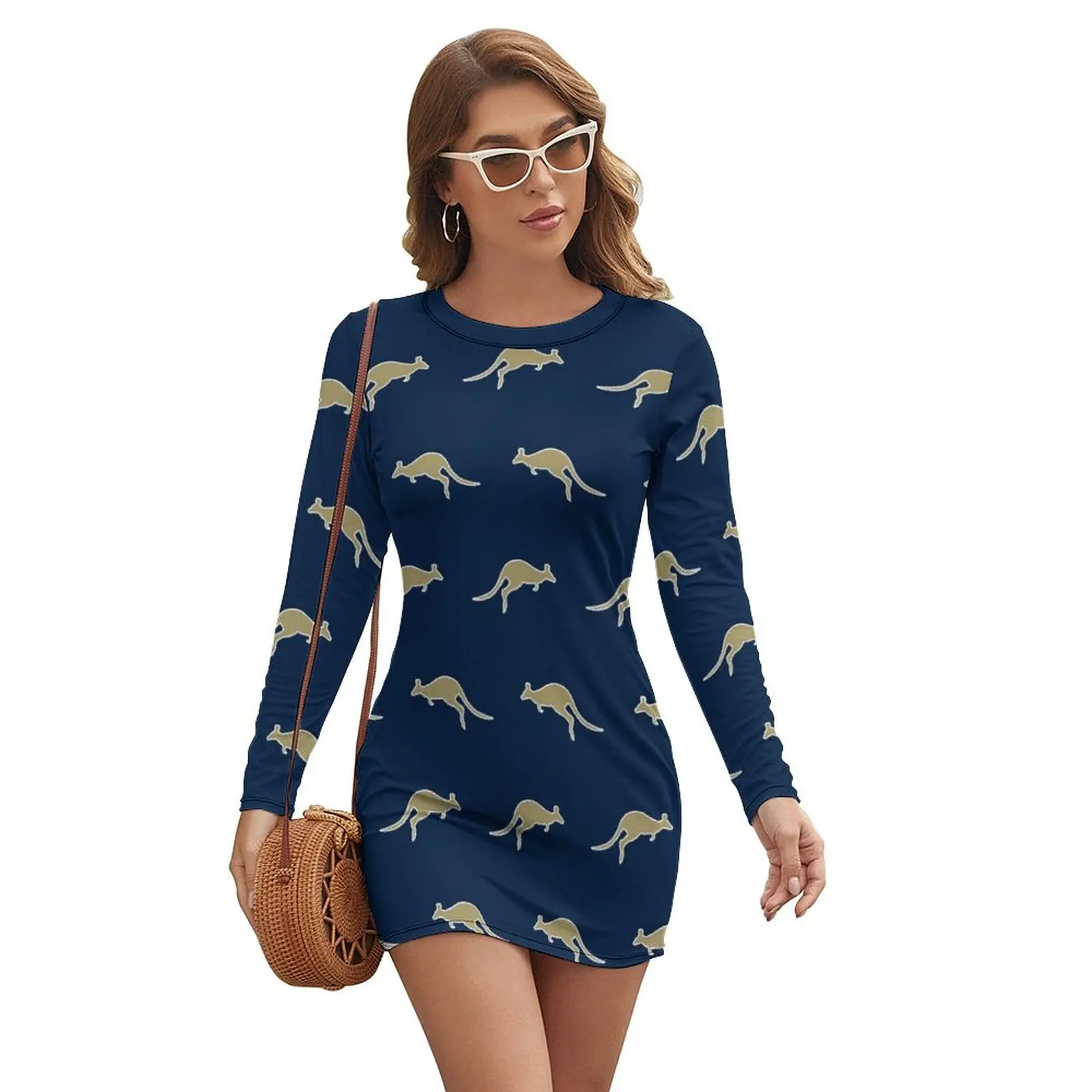 

Akron Gold Kangaroo Long-sleeved Dress long dress women Clothing female summer dress womens 2024 Dresses