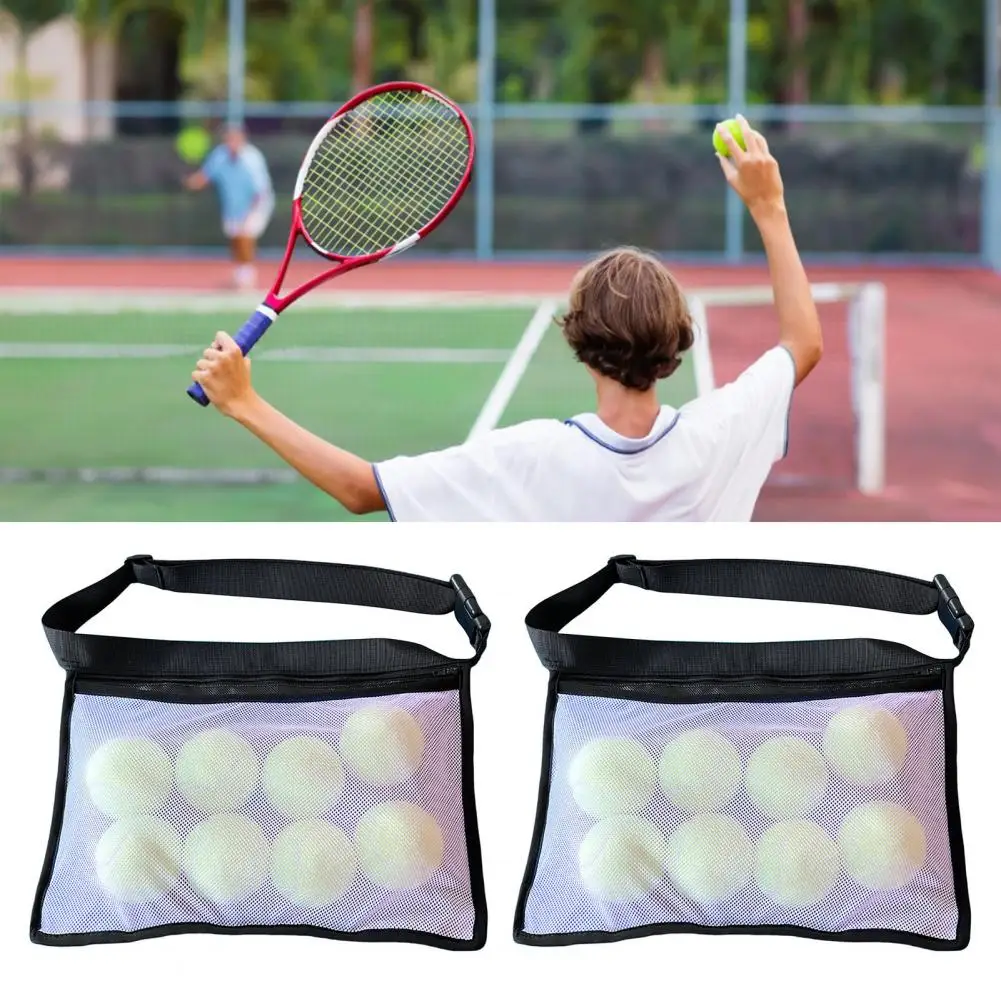 

Ball Storage Bag Large Capacity Waterproof Visible Oxford Cloth Tennis Pickup Storage Pouch Ball Sports