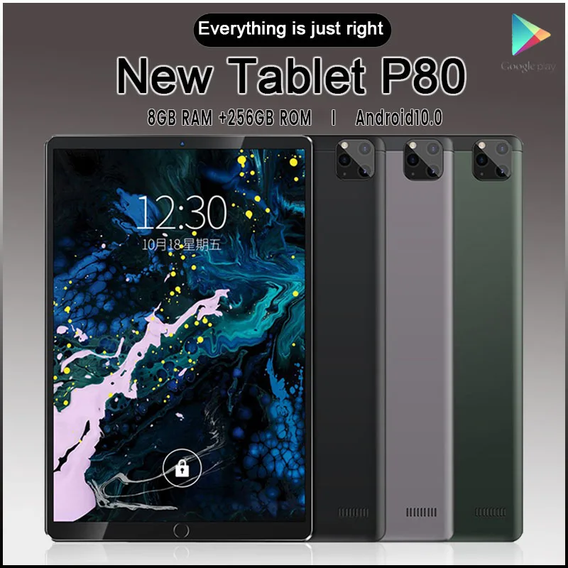 Планшет с 8-дюймовым дисплеем ОЗУ 8 Гб ПЗУ 10 0 ГБ Android 256 |