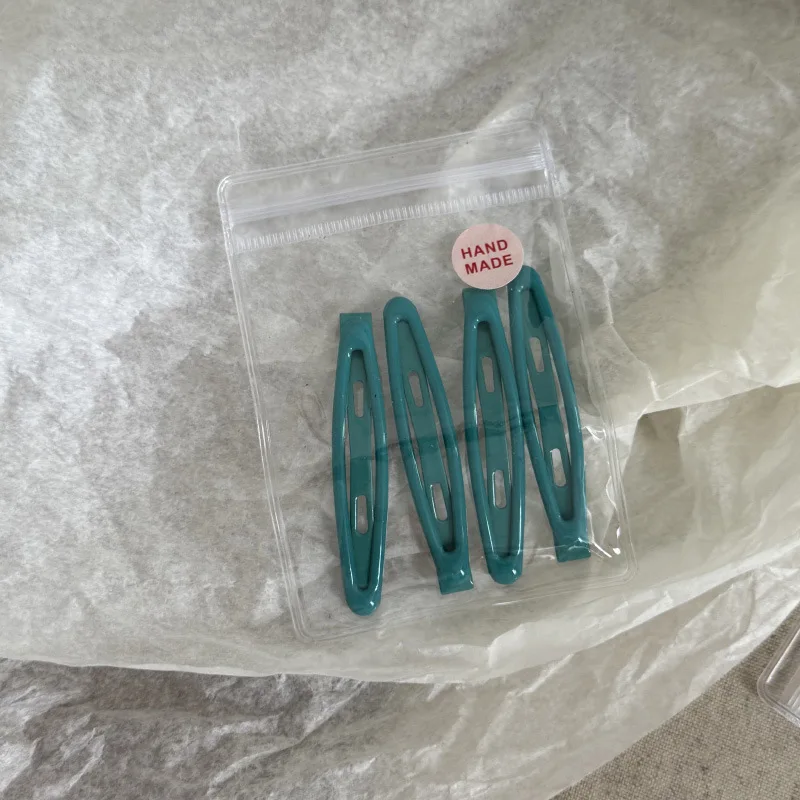 4 stücke Frauen Mädchen Legierung Bobby Pin Oval Form Candy Farbe Haar Clip Einfache Geometrische Haarnadel Nicht-slip Haar halter Mode Kopfbedeckungen – Detail 7