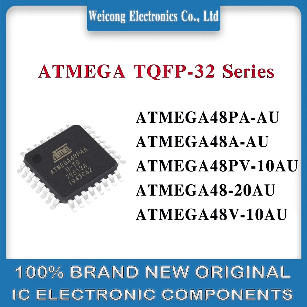 

ATMEGA48PA-AU ATMEGA48A-AU ATMEGA48PV-10AU ATMEGA48-20AU ATMEGA48V-10AU ATMEGA48P-20AU ATMEGA ATMEGA48 IC MCU Chip TQFP-32