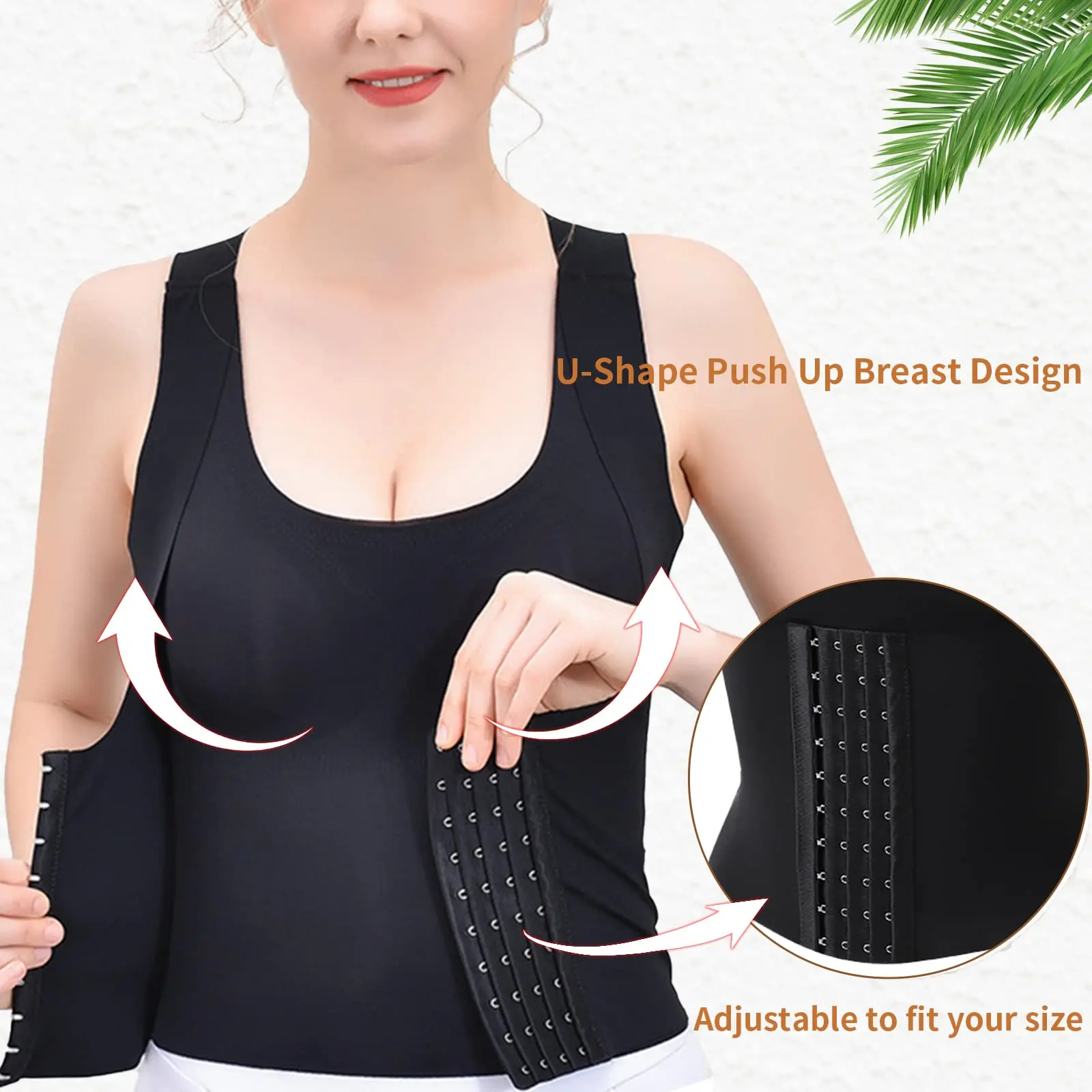 Three In One Bra Shaping Suit For Women'S Chest Support Seamless Shaping Correction Hunchback And Waist Shaping Suit A3482