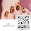 KADS Nail Stamping Plate Halloween Nail Design Spider Web Bat Pumpkin Lantern Nail Art Stamping Templates DIY Manicure Tool 5