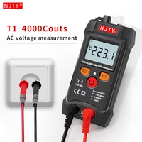 NJTY Mini Digital Multimeter AC/DC Voltage Meter 4000 Counts Smart Multimetro Ohm NCV Electrician Tools Measuring Instruments 1