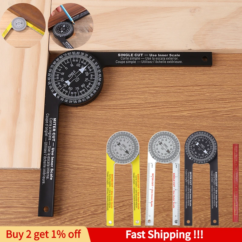 Professional Woodworking Miter Saw Protractor Angle Finder Precision