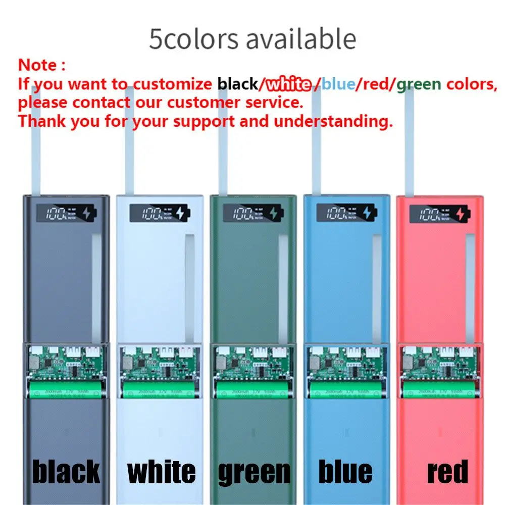  USB  18650 ͸ ͸ ̽,   ġ, LED , LCD ÷, 21x18650
