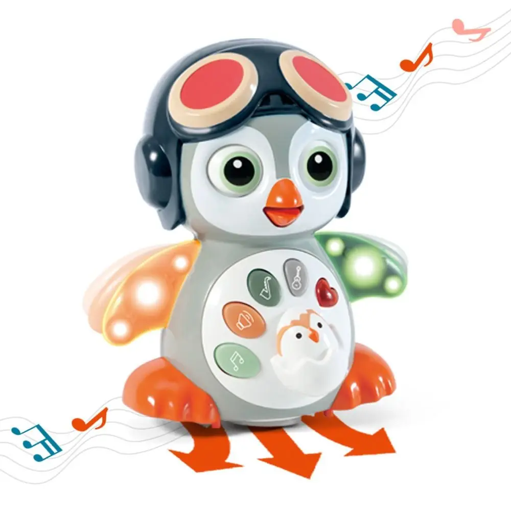 

Electric Swing Penguin Musical Toys Universal Light ABS Crawl Interactive Toy 4 Models Music Tummy Time Toy Infant 0-18 Months