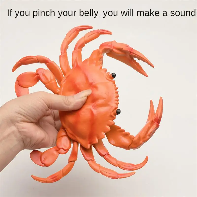 Soft Rubber Crab Education Cognitive Simulation Model Animal Scene Props Realistic Pinch Called Toys Creative