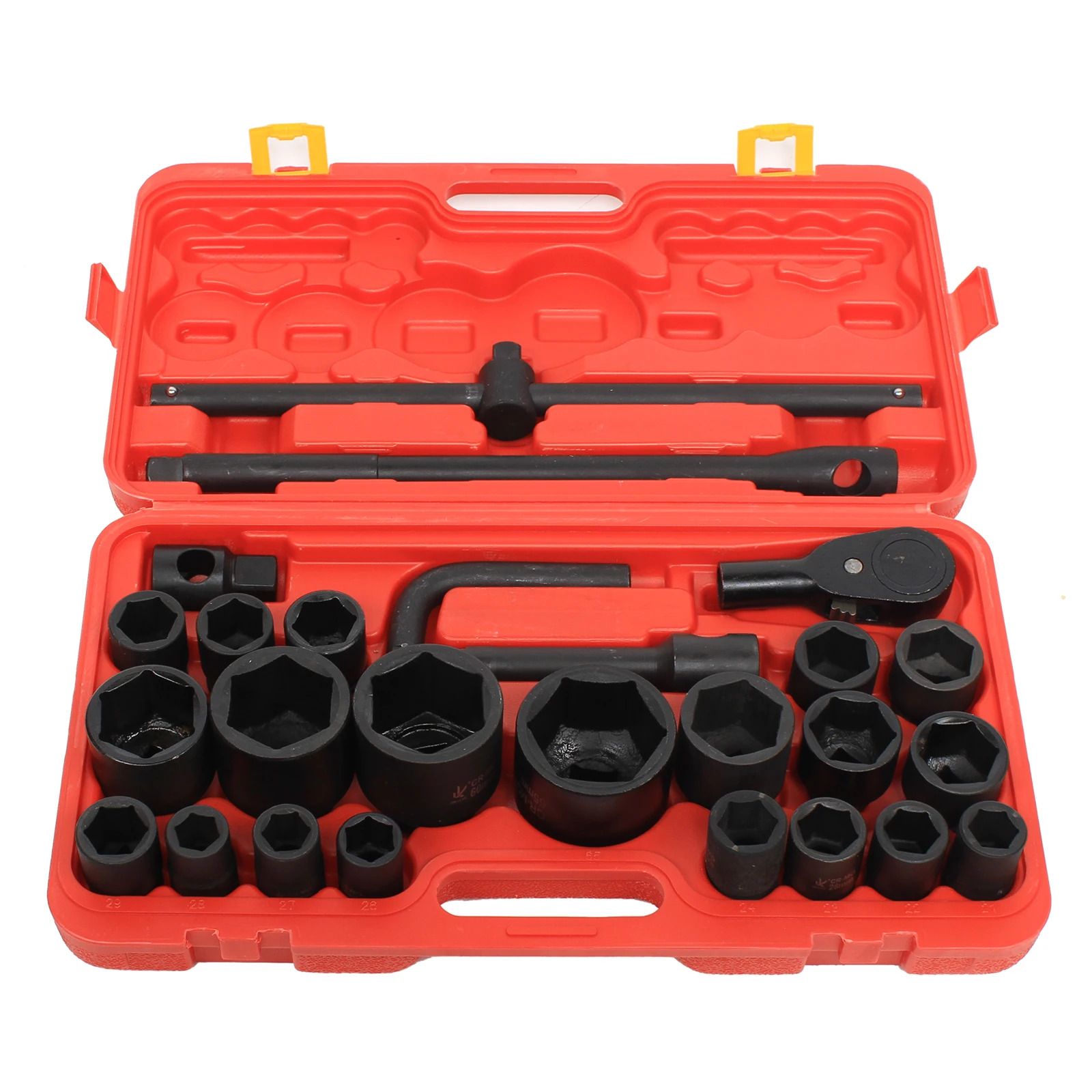 Steckschlüssel-Steckdosen 26 stücke 1/2 "& 1" 21-65mm Steckdosen Auto-Muttern-Box – Detail 7