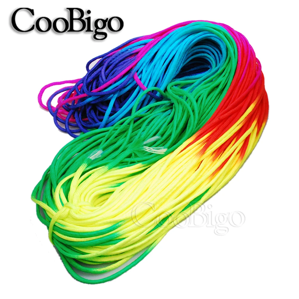 Rainbow Paracord Rope - 4mm, 550 Strength for Outdoor Climbing, Camping, Survival, and DIY Bracelets