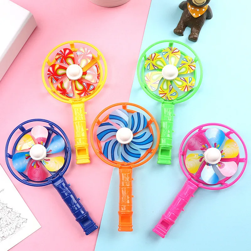 Cute Plastic Whistle Windmill Candy Rainbow Whistle Children Back To School Presents Gifts for Kids Birthday Guests Party Favors