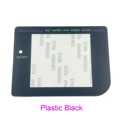 Premium Screen Lens Cover - Durable Plastic/Glass for Original Game Boy Display (Black Plastic)