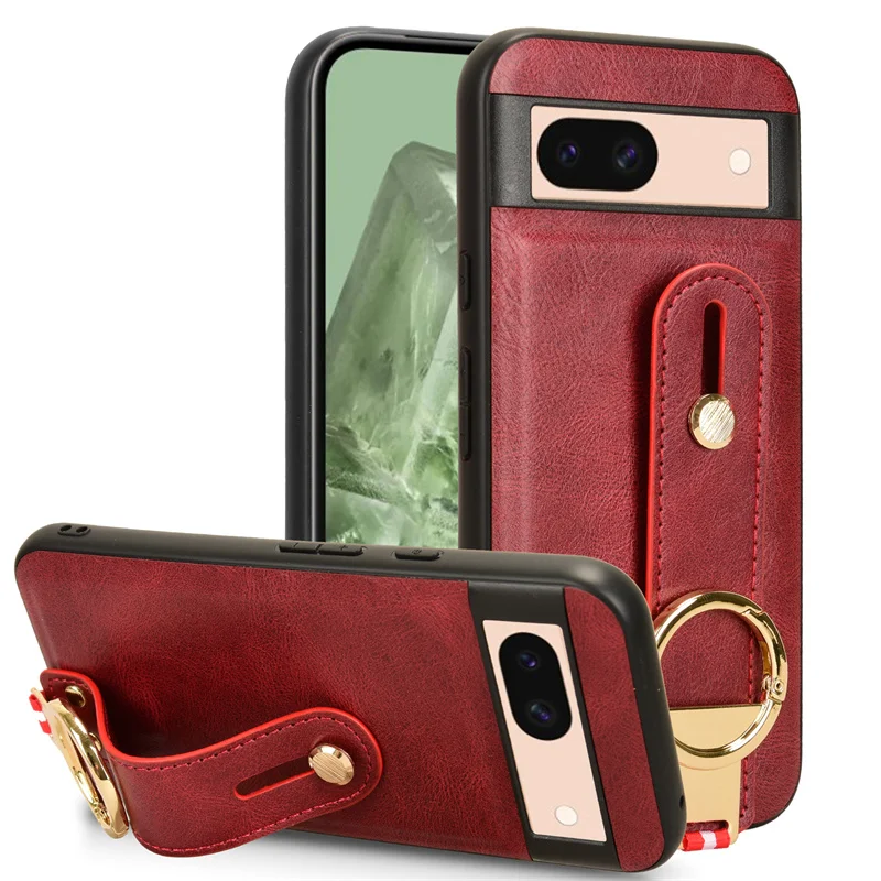Luxury Leather Wristband Stand Case with Ring Opener