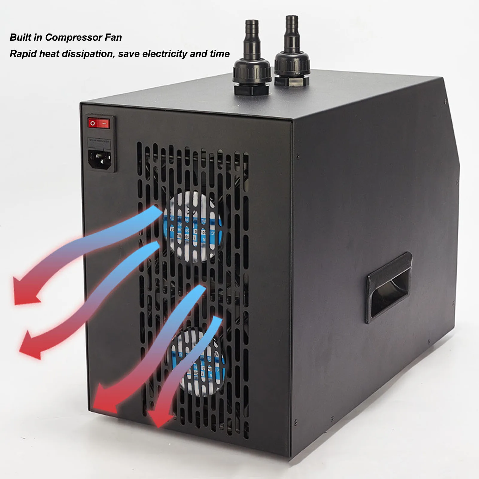 Hydroponic Water Cooler Water Chiller Freshwater Saltwater Use Remote Control Function 1/10HP 42Gal for Home and Aquarium