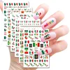 1Pcs Mexico USA Flag Nail Art Stickers American Independence Day National Mexican Butterfly Heart Flame Series Nail Decal Slider 1