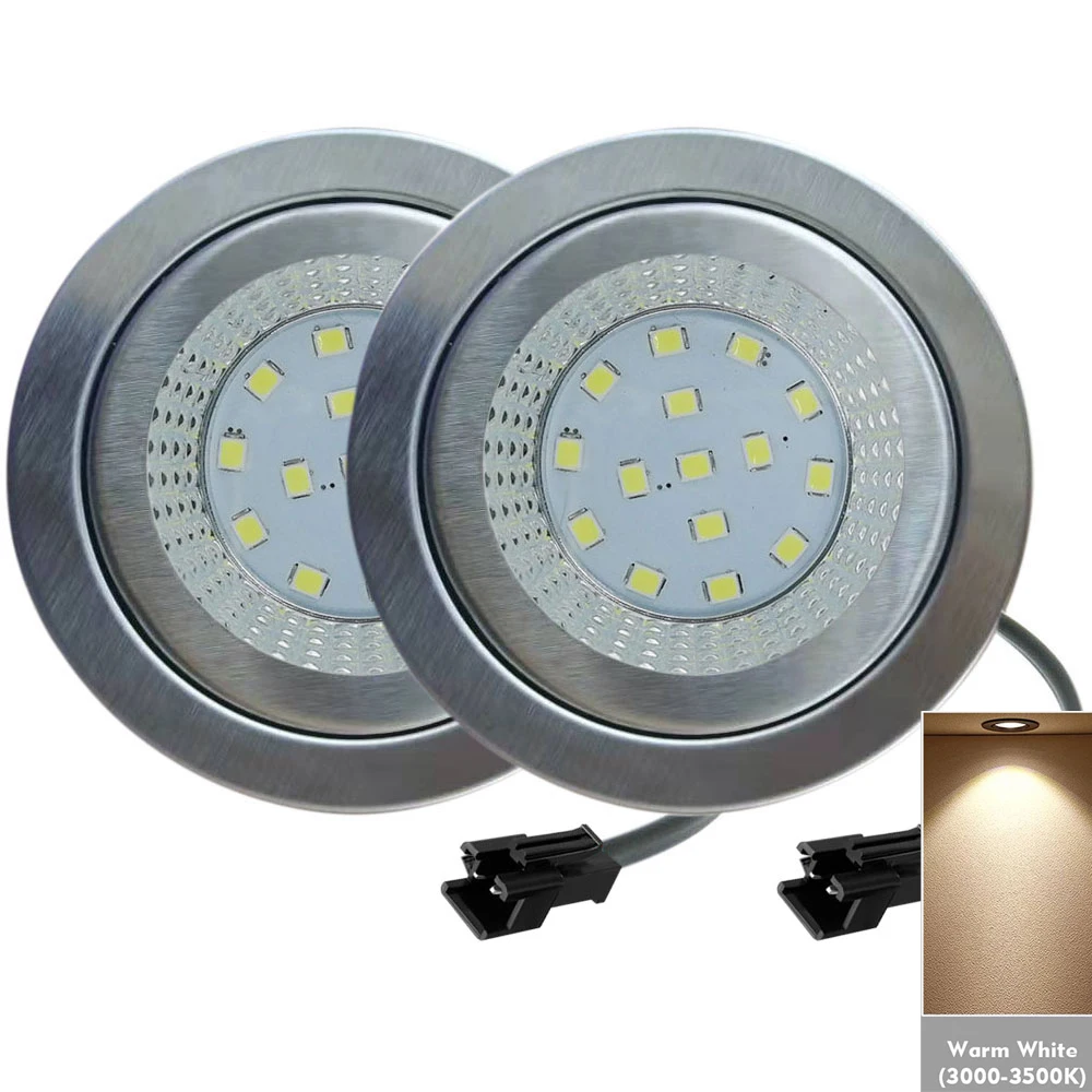 2-Pack DC 12V Range Hood Lamp 1.5W LED Warm White 3000K with SM Male Connector Kitchen Hood Light Smoke Exhauster Light