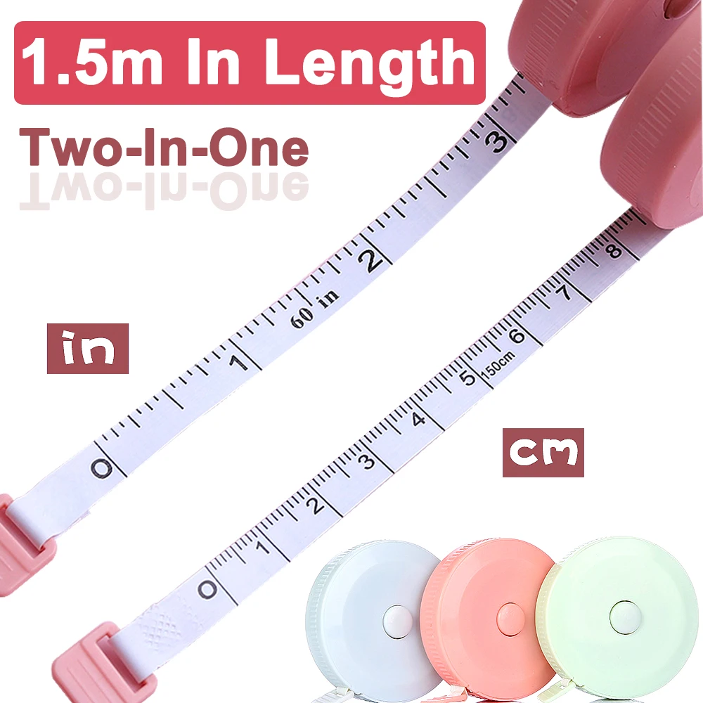 1.5m Double Scale Ruler Soft Tape Measure Flexible Rulers Body Sewing  Tailor Cloth Ruler Sewing Accessories - AliExpress