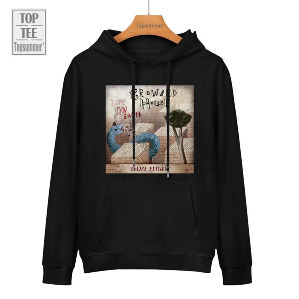 

Time On Earth Album Sweatshirt Crowded House Tour Hoodies Womens Retro Streetwear Graphic Printed Hoodie