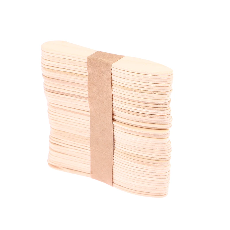 50Pcs Wax Waxing Disposable Sticks Wood Tongue Depressor Spatula Woman Wooden Body Hair Removal Sticks Beauty Toiletry Kits 4