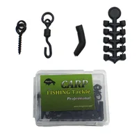 Carp Fishing Accessories Kit Anti Tangle Sleeve Hook Stop Beads Bait Screw Rig Kicker Swivel for Spinner Rig Material Equipment 1