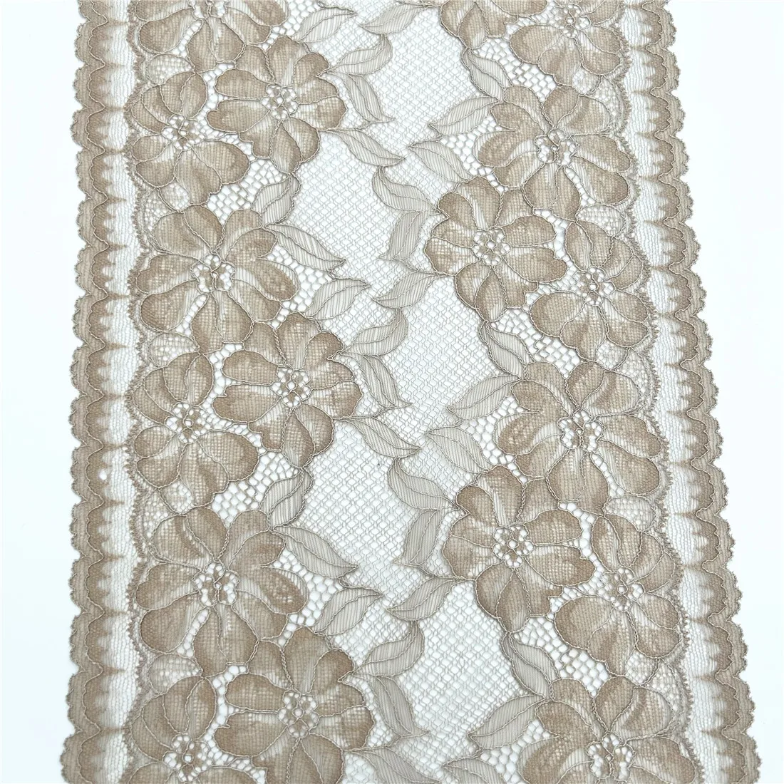 3M/lot Width 20cm Dark Skin Elastic Stretch Lace Trim 5