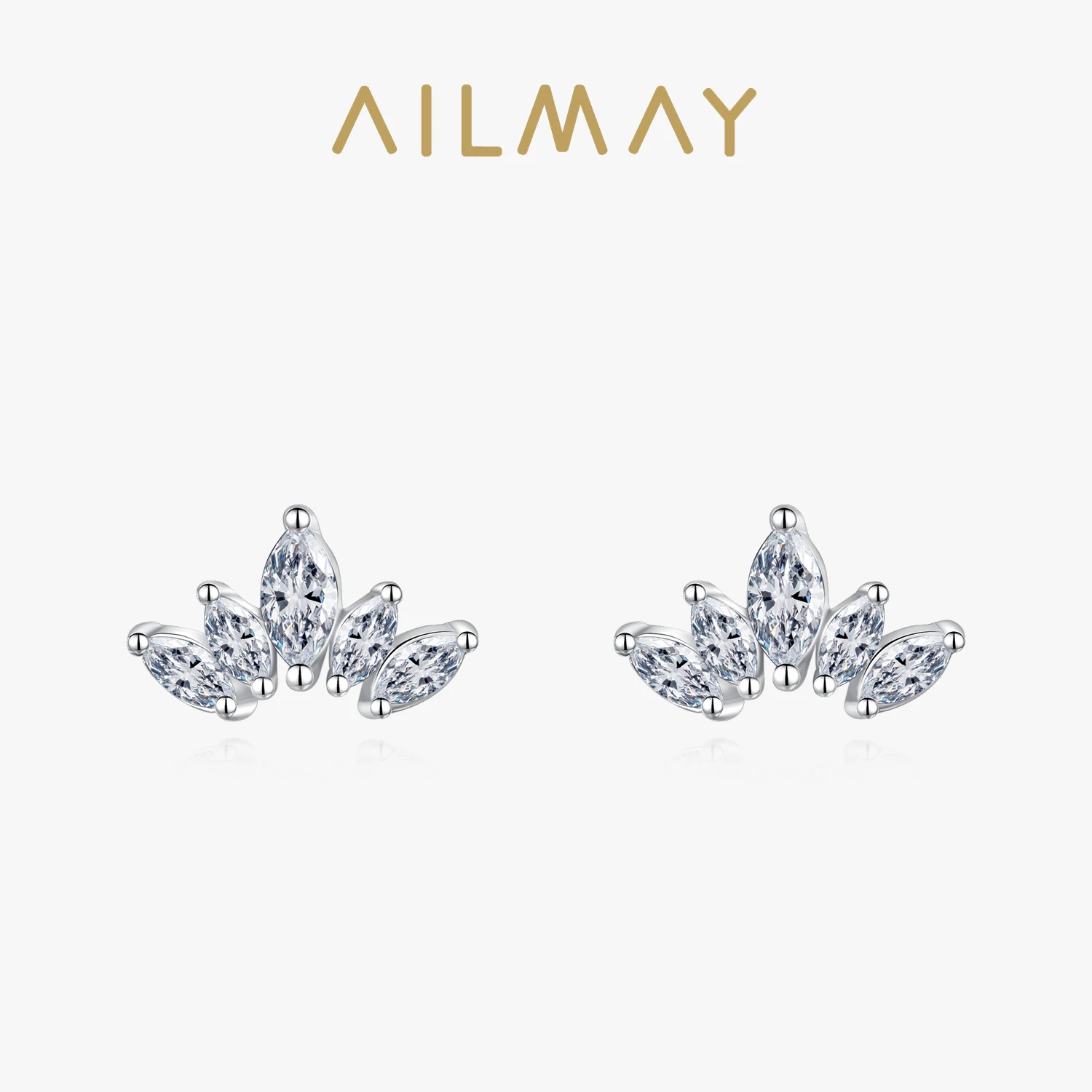 Ailmay 뜨거운 판매 새로운 100%  925 스파클링 클리어 지르콘 크라운 여성..