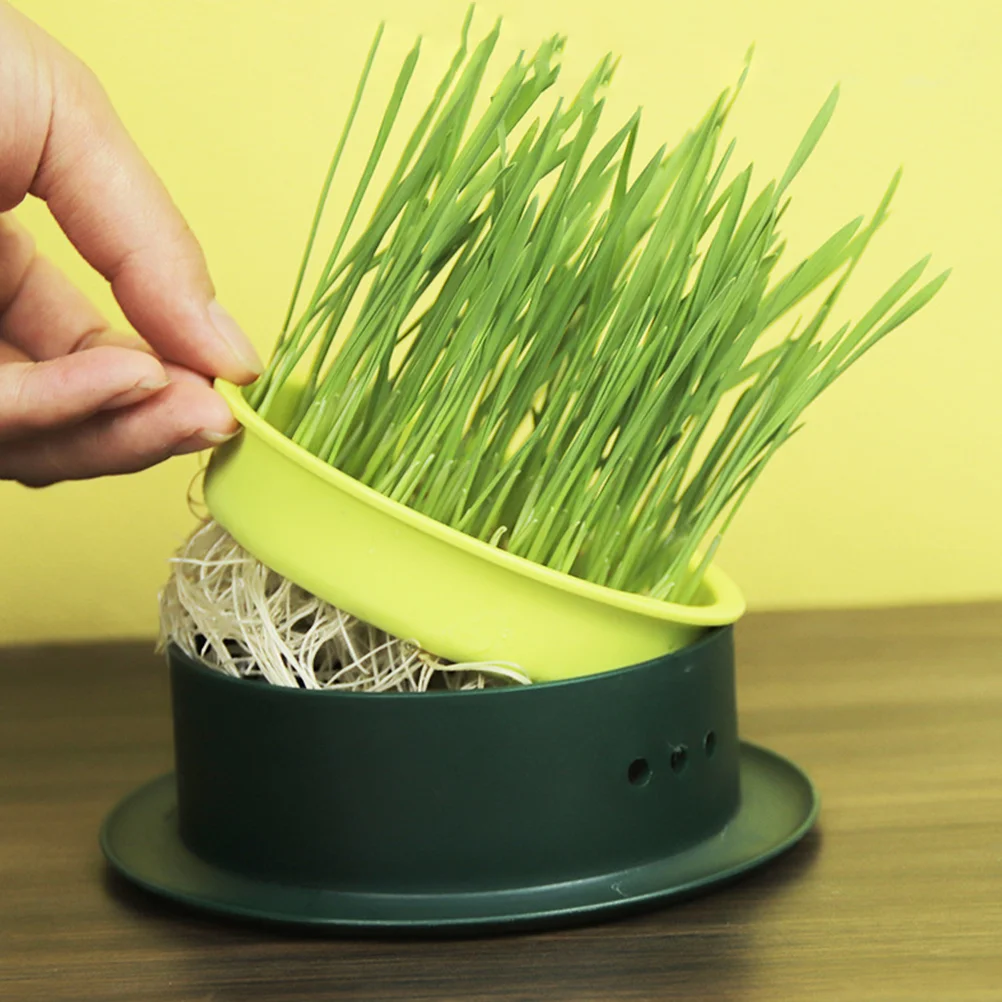 

2 Pcs Pots for Plants Soilless Hydroponic Cat Grass Seed Box Set Growing Kit Nursery Planter Planting Home Convenient Practical