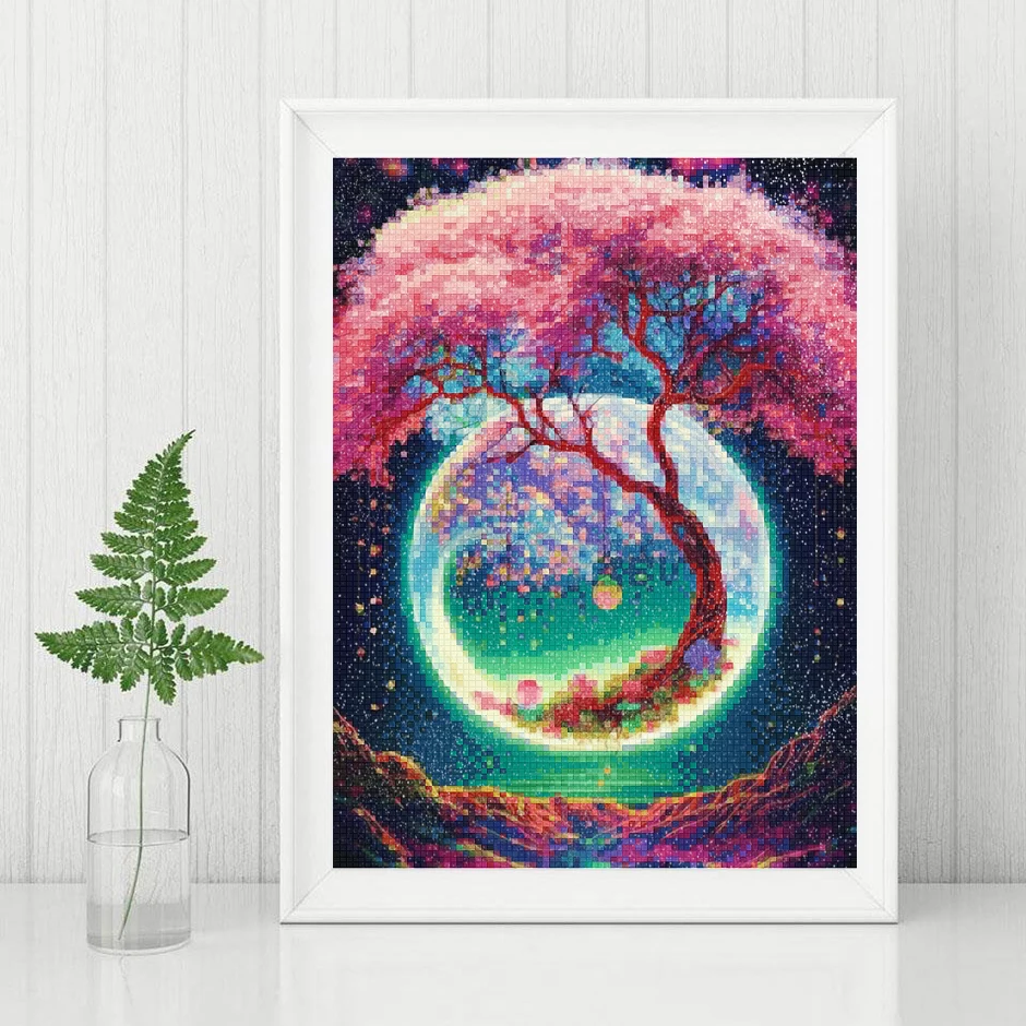 Diamond Painting 5D Diy Fantasy Moon Tree Landscape Full Drill Rhinestones Mosaic Embroidery Handmade Home Decor Gift