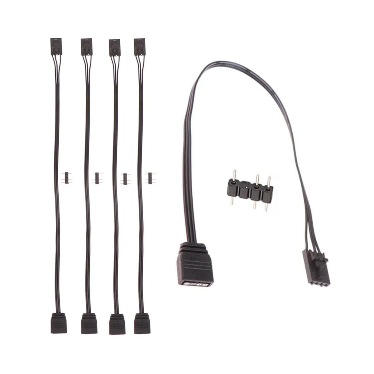 

5Pcs for Corsair 4PIN RGB to Standard ARGB 3-Pin 5V Adapter Connector RGB Cable 25cm
