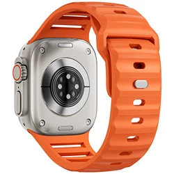 Premium Silicone Sport Strap for Smartwatch - Durable and Comfortable Bracelet Accessory (Orange)