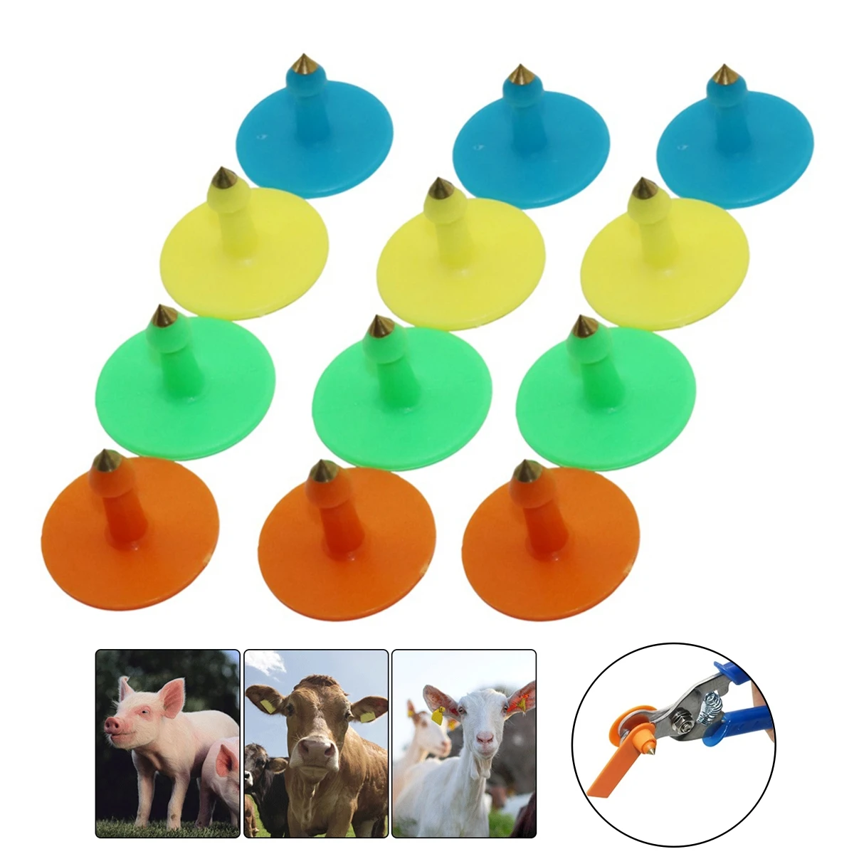 Livestock Ear Tags 50Pcs Anti-Shedding for Animals