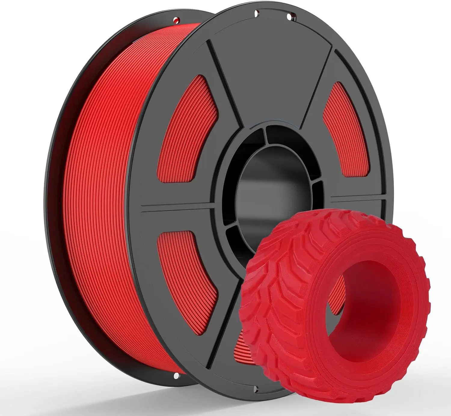 TPU 필라멘트 1.75mm 레드 250G, 쇼어 경도 95A의 유연한 3D 프린터 필..
