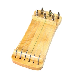 Exercice de doigts Guzheng en bois massif, Instrument de musique portable, 6 cordes 