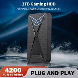 Launchbox Gaming Hard Drive With Emulators and 4200 PC Games SATA 3.0 2TB Gaming HDD For PS4/PS3/Switch/PS2/PS1/WII/WIIU/N64/SS