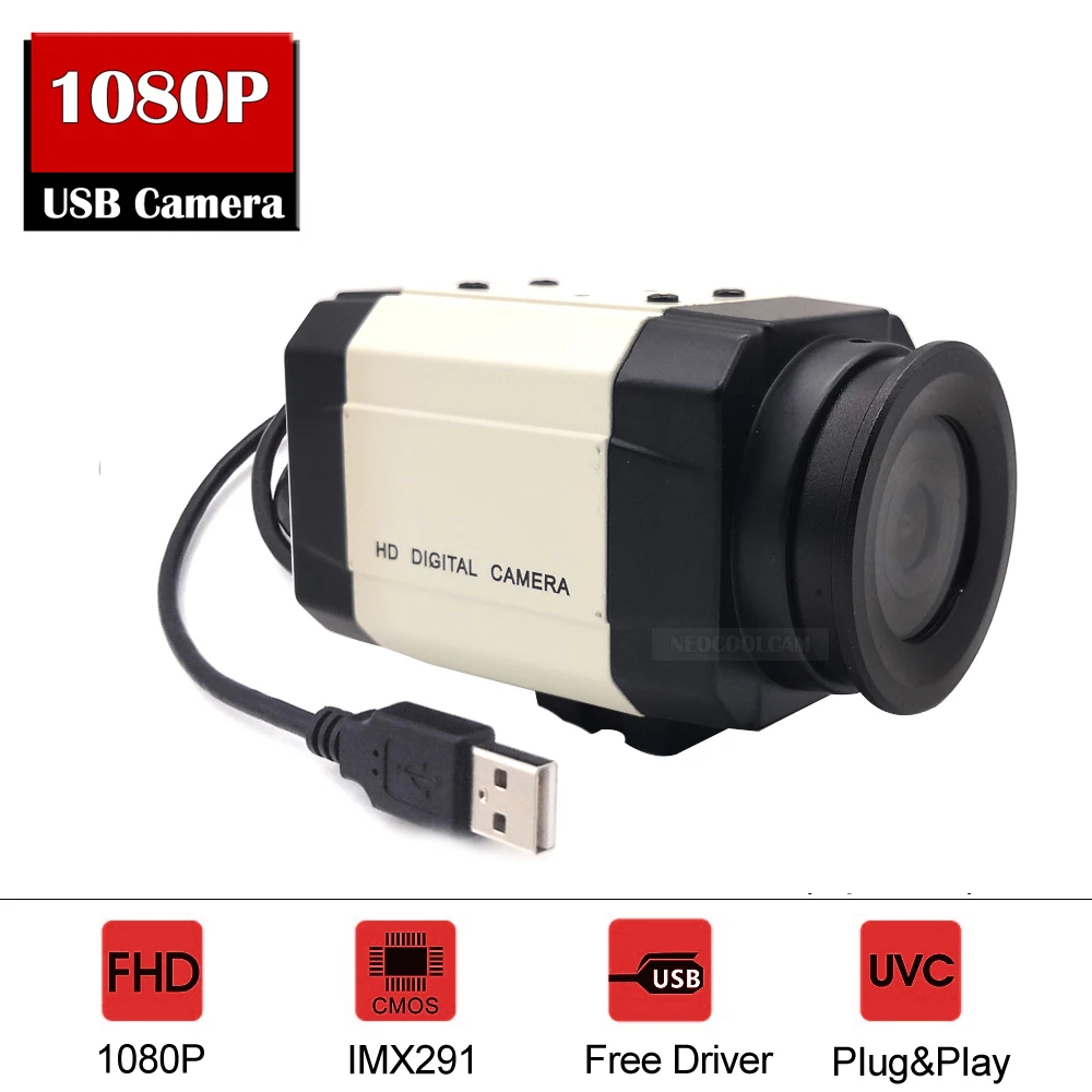 NEOCoolcam 2MP IMX291 Low Illumination USB PC Webcam 1080P Mini Box Live Streaming Teaching Starlight Security Camera