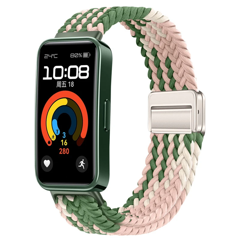 Nylon Braided Adjustable Magnetic Buckle Bracelet Wristband Accessory