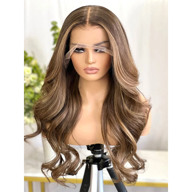 Highlight Ash Blonde 150Density Body Wave Silk Top Jewish Wigs Double Drawn Kosher Wigs Kosher European Human Hair Wig For Women