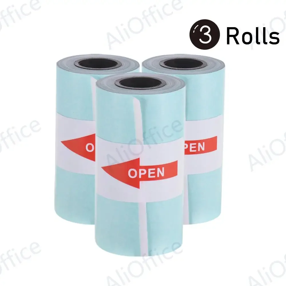 Self-adhesive Printable Sticker Paper Roll Direct Thermal Paper 57*30mm 3 Roll For PeriPage A6 Pocket Thermal Printer