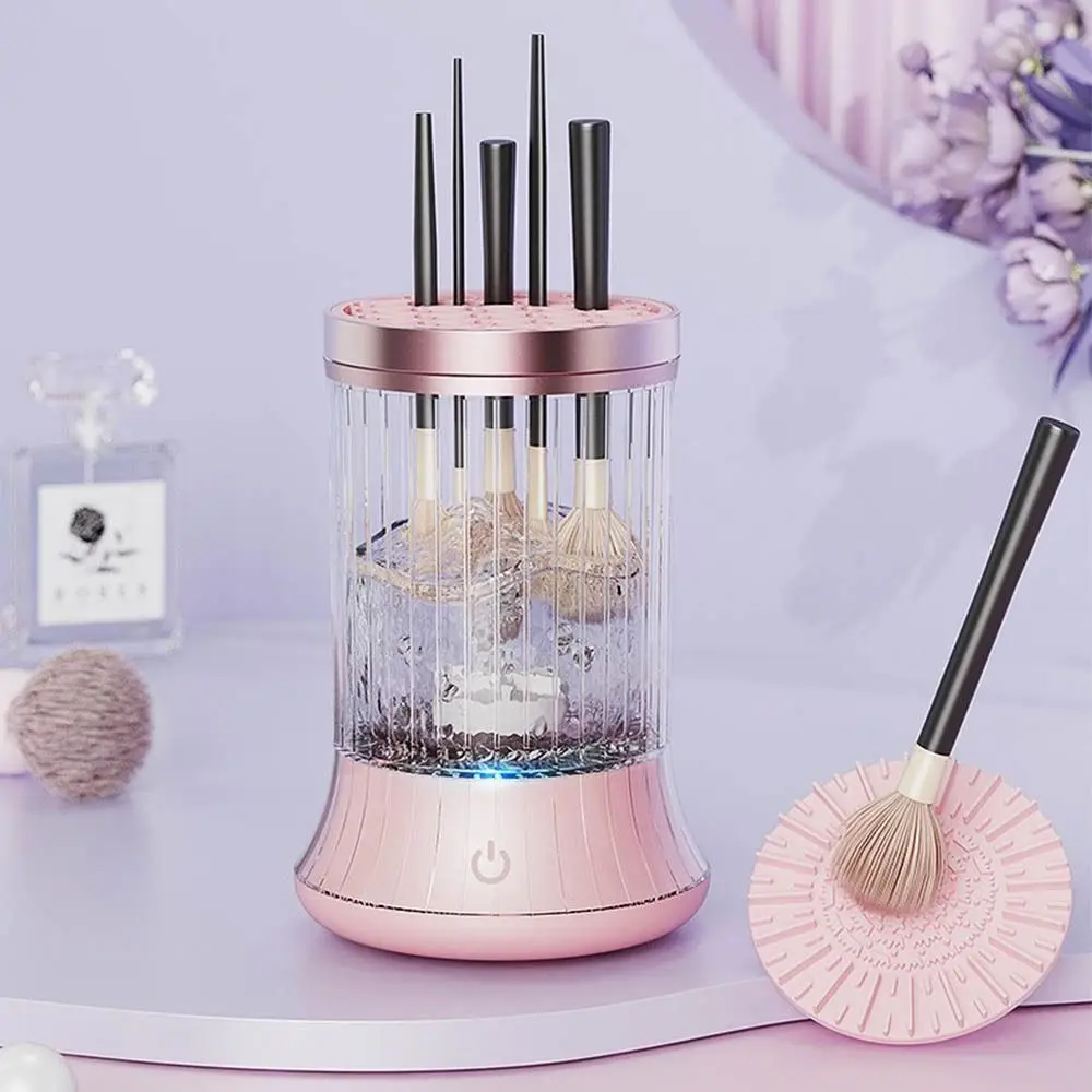 Rechargeable Electric Makeup Brush Cleaner Quick-dry Automatic Cosmetic Brush Cleaner Machine Convenient Visible