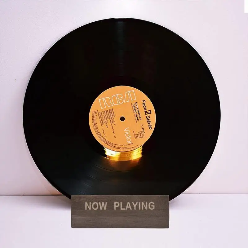 Wooden Record Stand Now Playing Tabletop Holders For CD LP Albums Minimalist Home Decorative Ornaments For Displaying Vinyls #W0