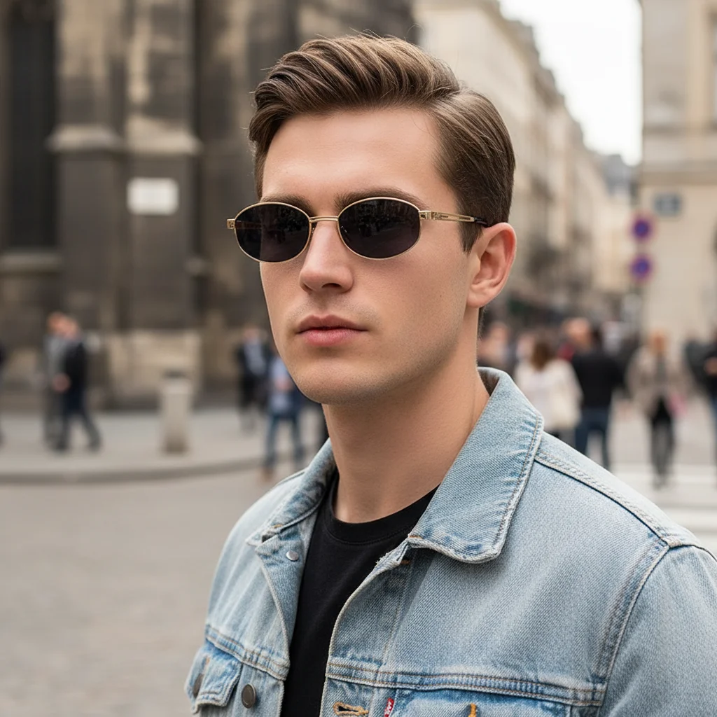 High-End Retro Design UV Protective Metal Sunglasses - Trendy and Fashionable