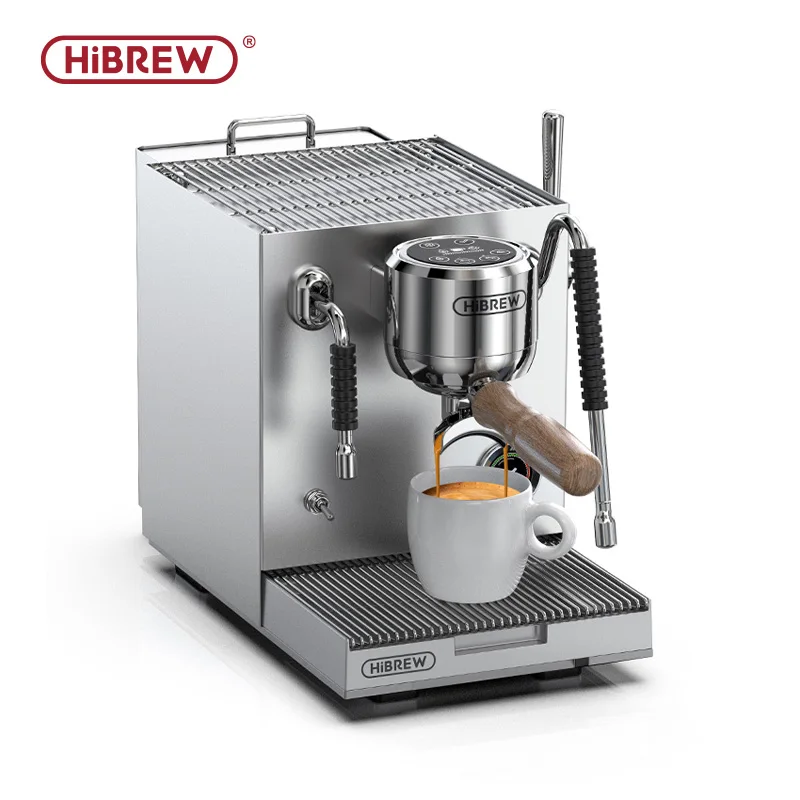 ماكينة قهوة تجارية HiBREW H21 بنظام 3 ثيرموبلوكس ومضخة مزدوجة لضبط درجة حرارة الاستخلاص، صانعة قهوة الكابتشينو واللاتيه
