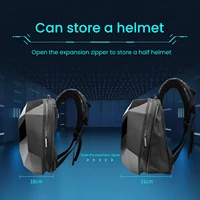 Sac à dos pour moto, coque rigide 3D, écran LED programmable, sac pour ordinateur portable imperméable avec compartiment pour casque, commande Bluetooth 4