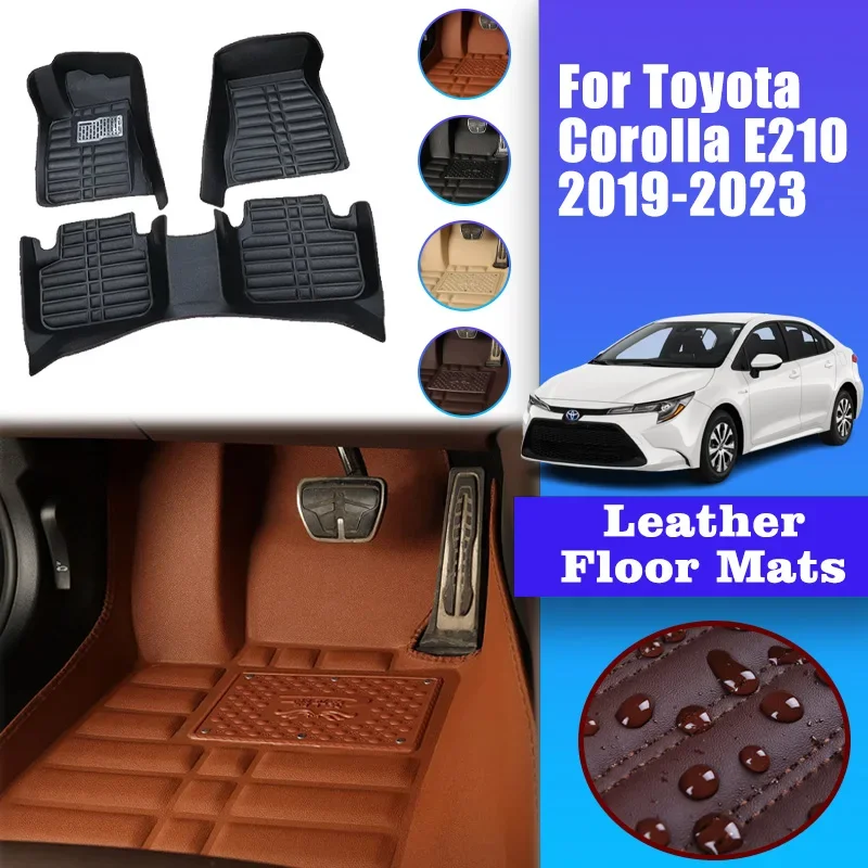 

Кожаные Коврики для Toyota Corolla 2019-2023 2020 2021 E210 Auris