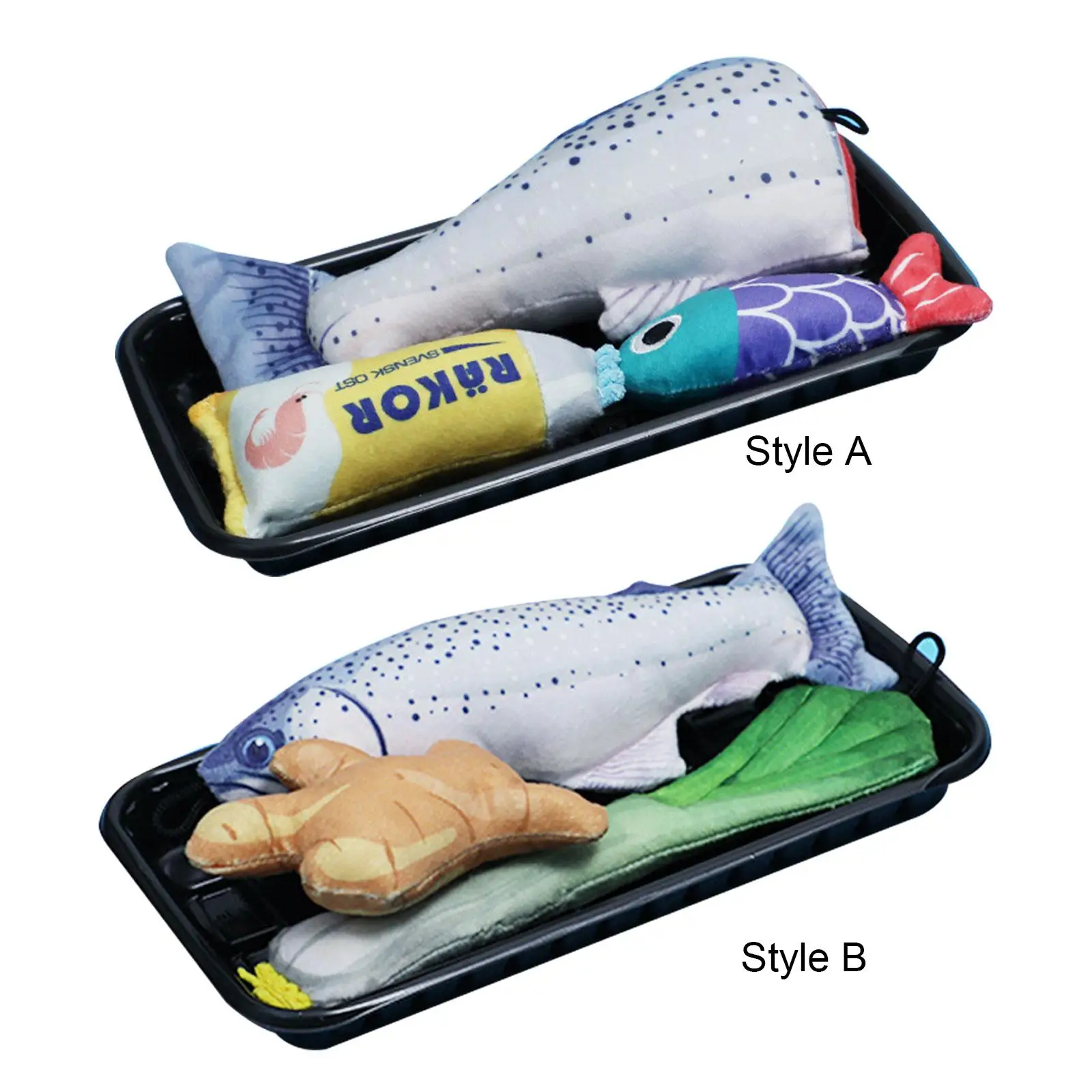 

3x искусственные игрушки для кошек, подушка для домашних животных, игрушка для жевательной рыбы, для домашних упражнений для котят