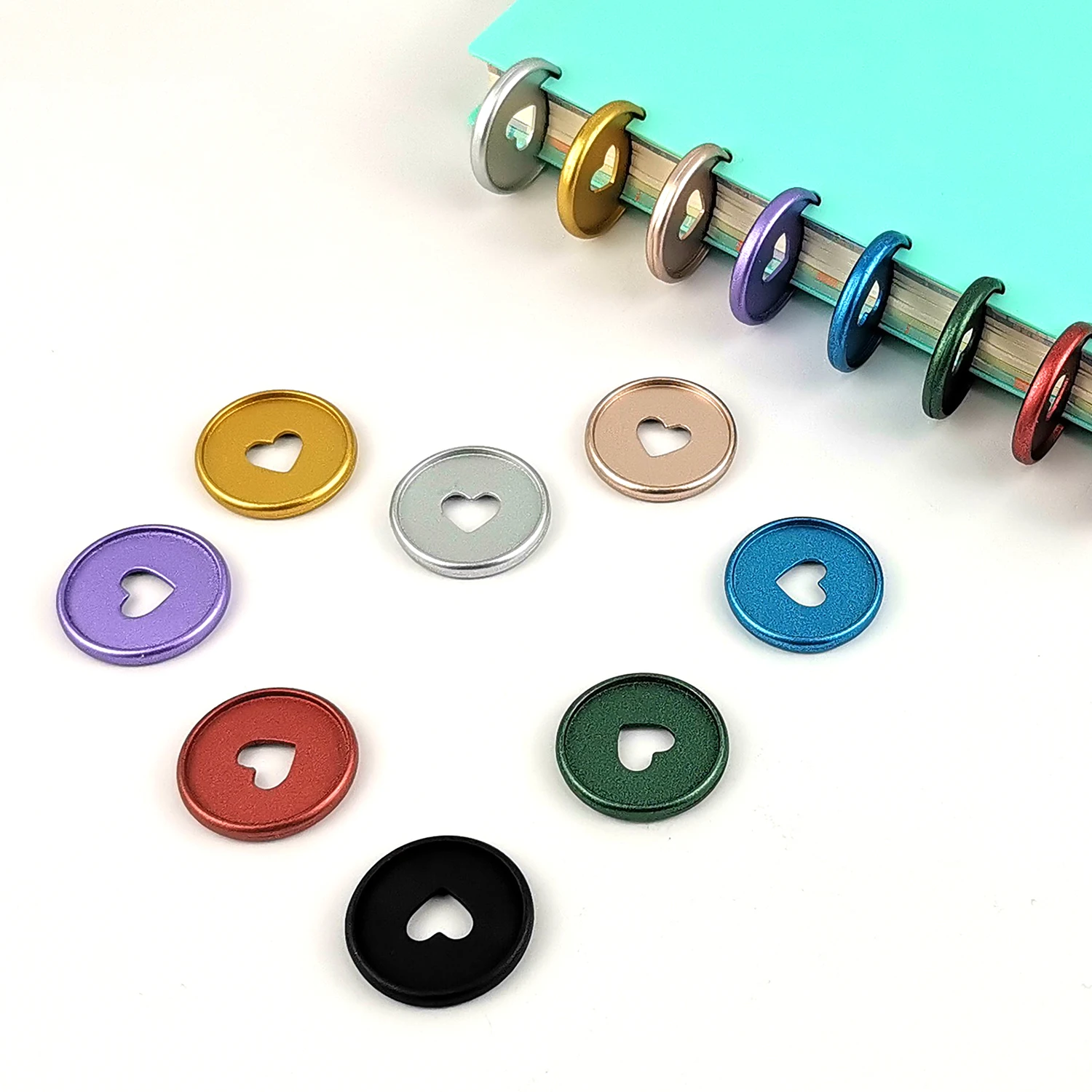 5pcs 35mm Plastic Mushroom Hole Binding Discs Notebook Disc Binding Ring Loose-leaf Notebook Rings Binder Buckle Office Supplies