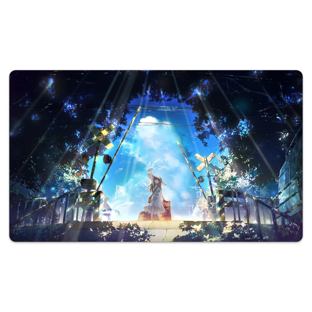 

Sky Sunshine Board Game Playmat Compatible for Standard Size Tablemat Trading Card Game Natural Rubber Big Mousemat+Portable Bag