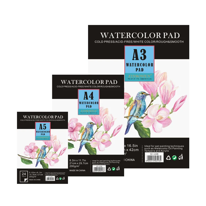 A4/A5 Watercolor Pad, 200gsm, 24 Sheets | Cold-Pressed, Acid-Free, Artist Paper for Adults and Students - Painting 5